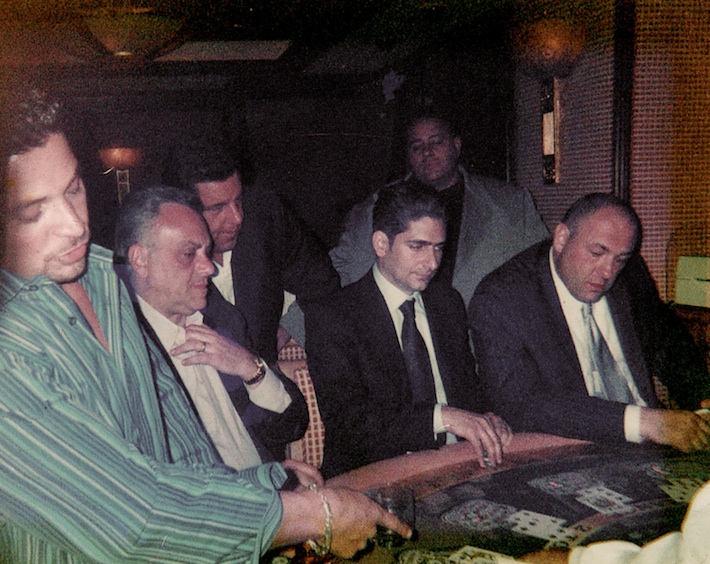 At the table (from left to right) Richard Botto, Vincent Curatola, Steve Schirripa, Michael Imperioi, James Gandolfini