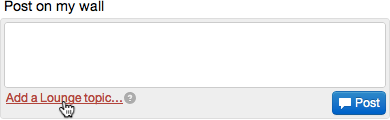 Click 'Add a Lounge topic...'