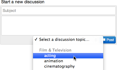 Select a Lounge topic