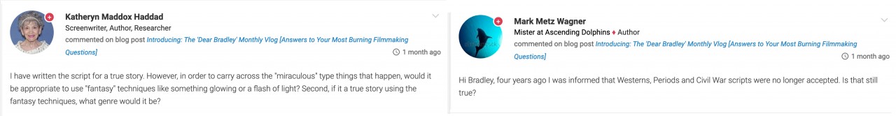 Dear Bradley What Kind of Script Peaks Studio Interest   Other Filmmaking Questions