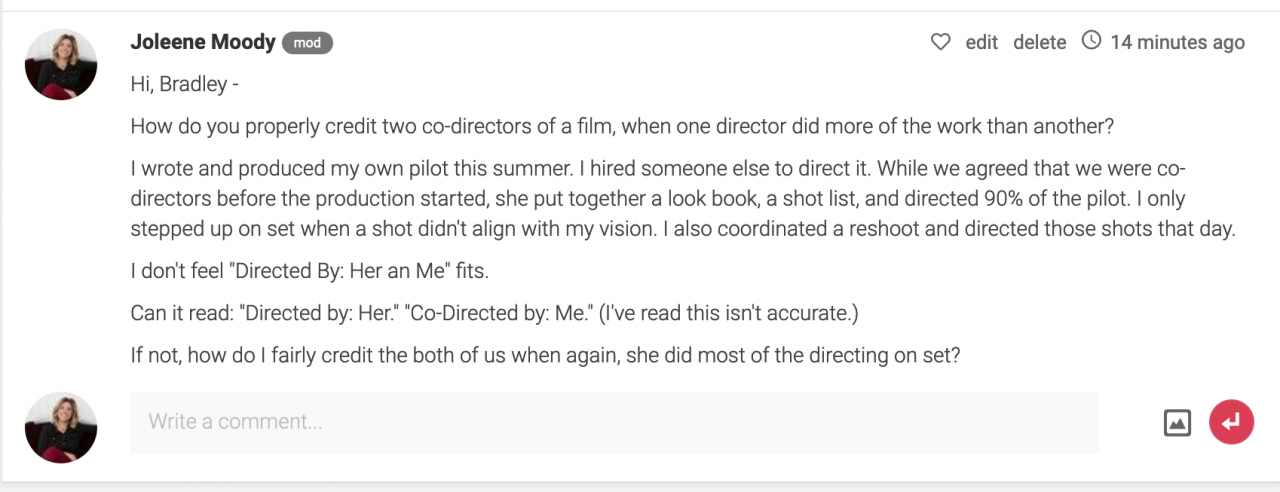 Dear Bradley How Does a FirstTime Producer Find a Director And Other Filmmaking Questions