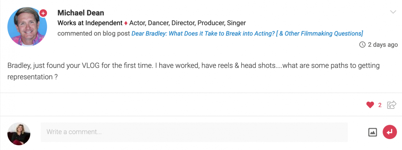 Dear Bradley How Does a FirstTime Producer Find a Director And Other Filmmaking Questions