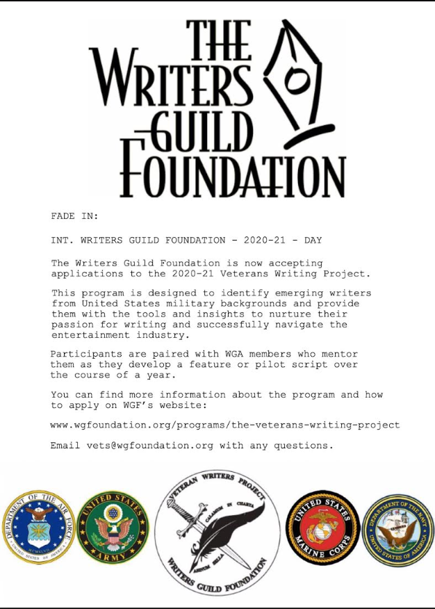 5 Advantages Veteran Screenwriters Have Over Civilian Screenwriters